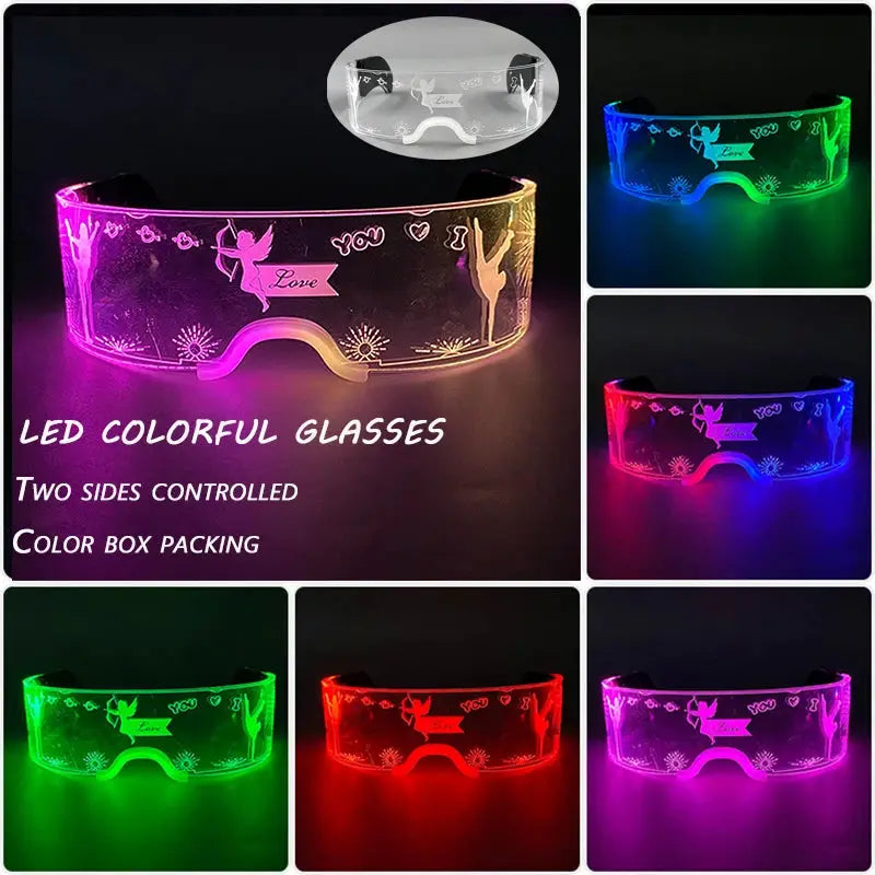 New Party Glasses Luminous Colorful LED Glasses Lighting Up Nightclub DJ Bar Music Dance Party Young Man Children Birthday Gift - ToylandEU