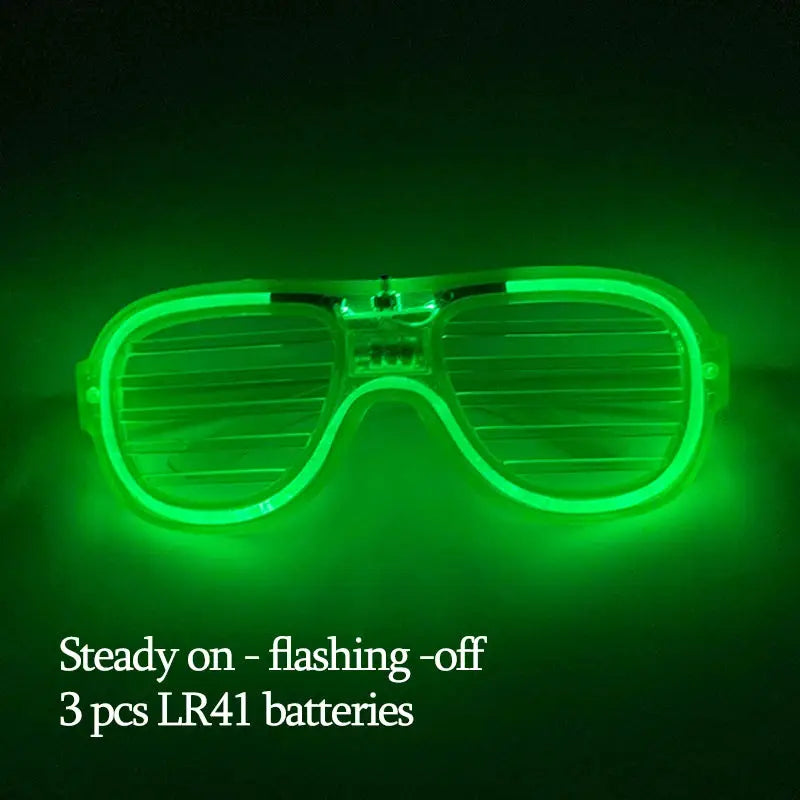 New Acrylic Luminous Glowing Cyberpunk Glasses LED Light Up Halloween Party Glasses Bar Club Props Neon Glasses Supplies - ToylandEU