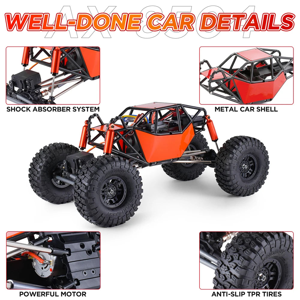 AUSTARHOBBY AX-8504 RC Car 1/10 4WD 2.4G Electric Crawler Climbing Toyland EU