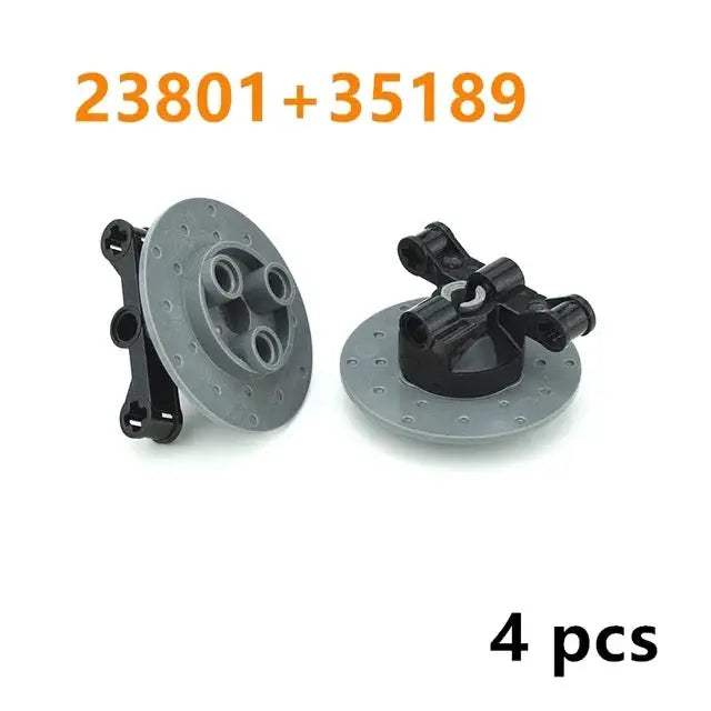MOC Technical Tire Wheel Cross Hole Set Motorcycle Car Truck Wheels 44309 92402 32019 54120 11957 Construction Building Block - ToylandEU