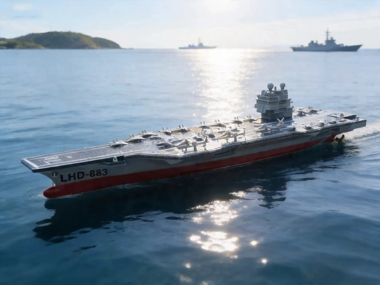 1:275 Scale 31 Inch Large Remote Controlled Warship Battleship Rc Ship On Lakes Pools Rivers Exhibits Models For Kids Boys A - ToylandEU