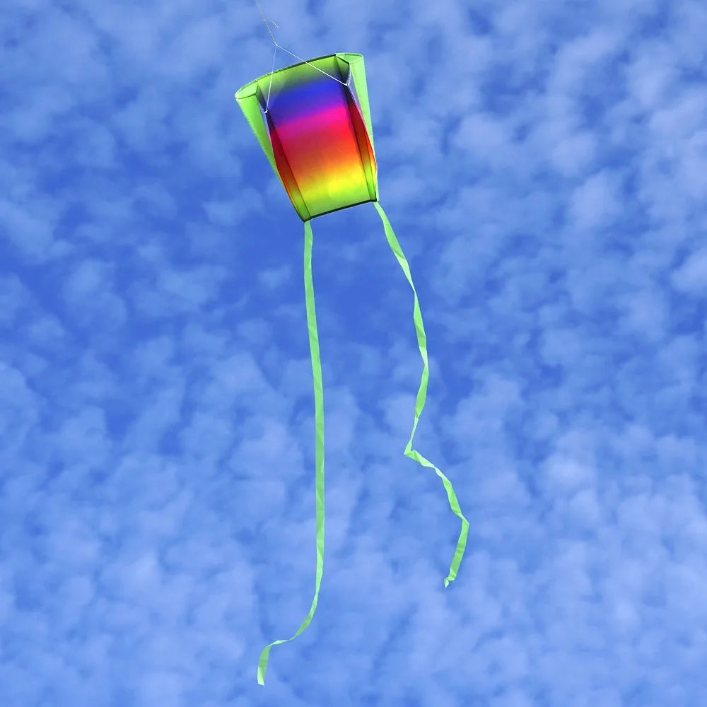 Parafoil Kite | Rainbow Polyester Ripstop | Long Tail | One Size