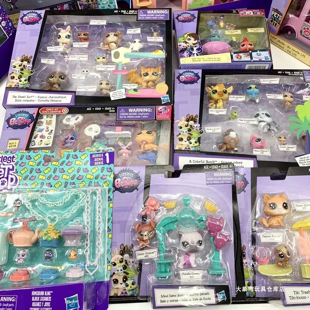 Littlest Petshop Playset | Mini Animal Figures | 2 Cm Size | Kids Toy