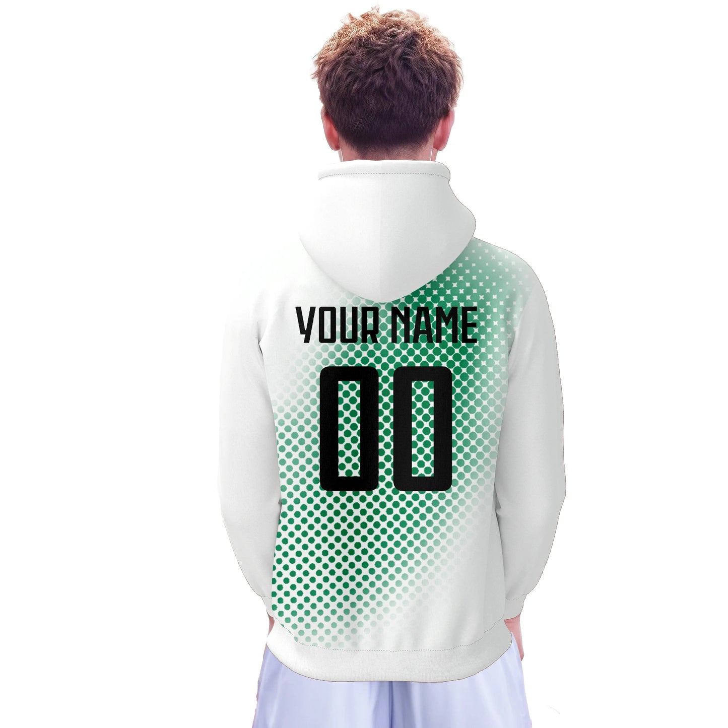 Personalized Nigeria Soccer Hoodie with Custom Name and Number - Unisex Pullover for Football Fans, S-5XL