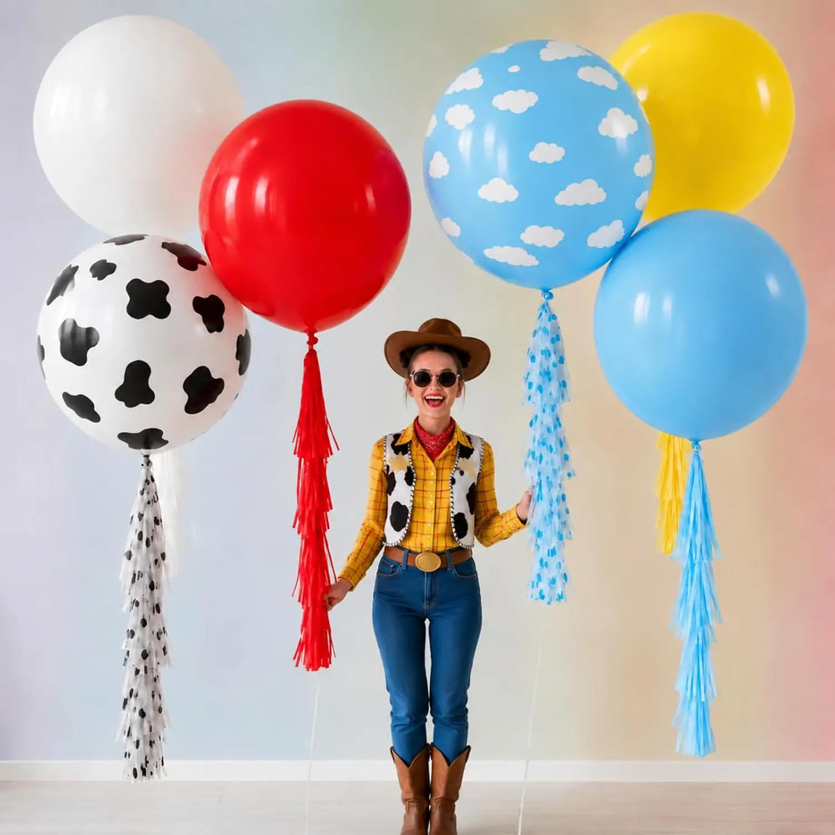 Giant Balloons | 36 Inch | With Tassels | Christmas Party Decor