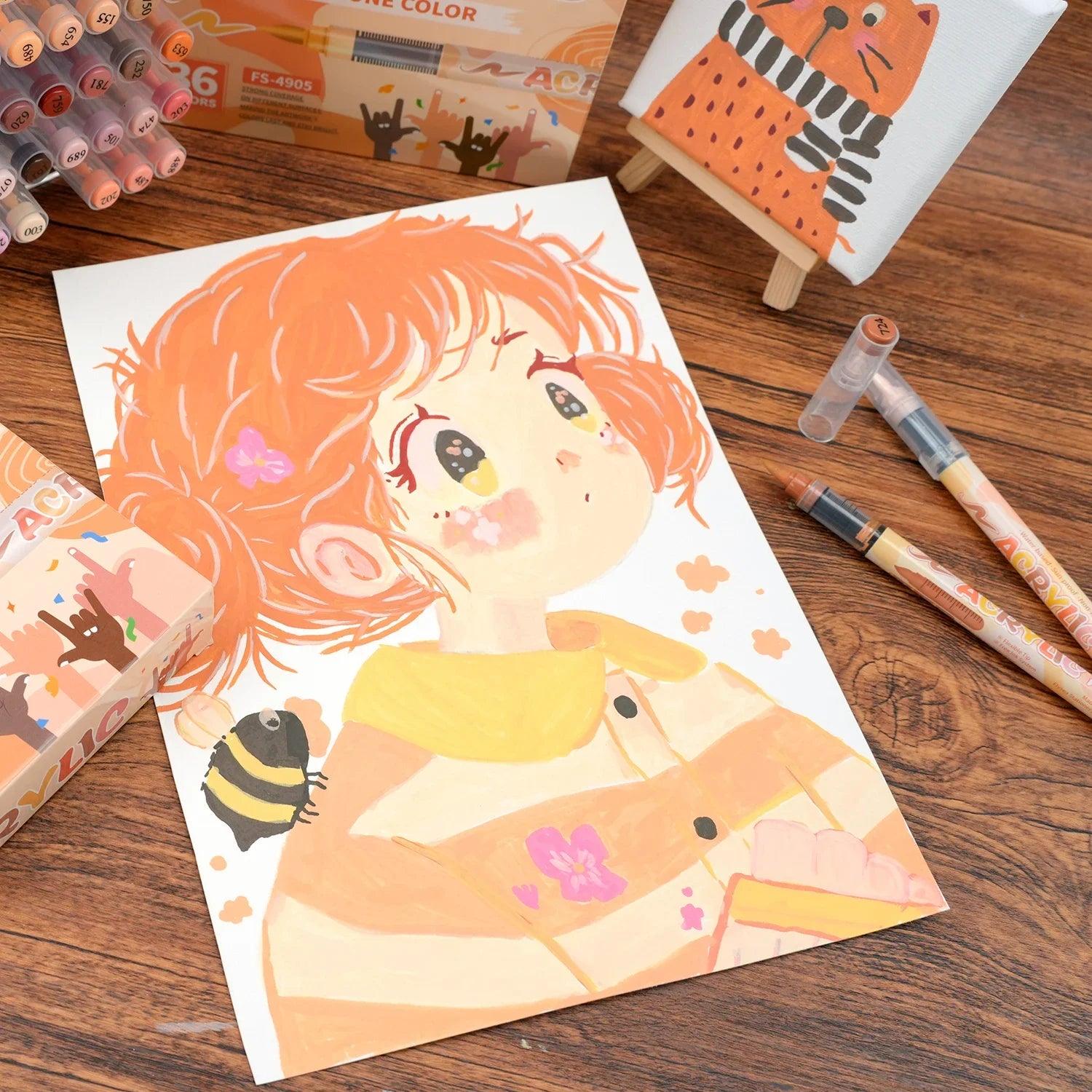 Skin Tone Art Markers | Waterproof Acrylic | Toylandeu™