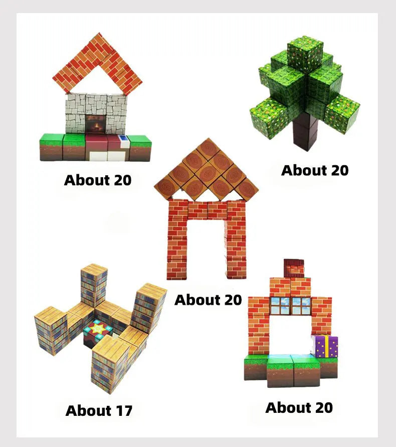 Magnetic Building Blocks | Mine World Cubes | STEM Cubes | 10-500 PCS