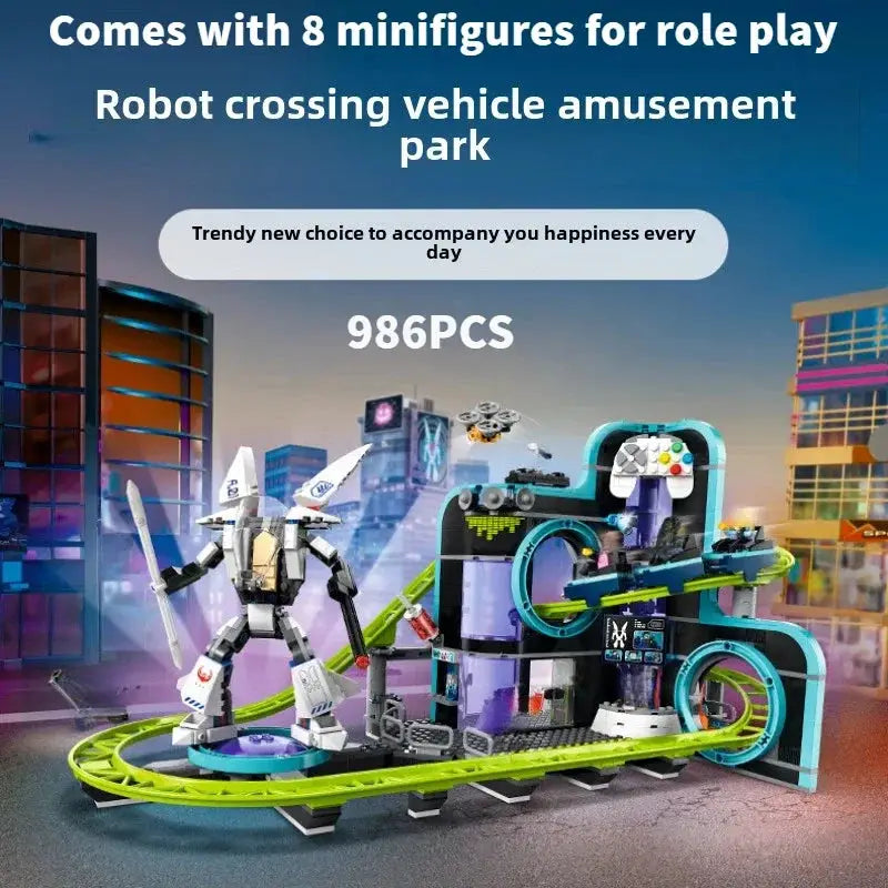 Robot World Roller Coaster Amusement Park Creative Building Block Toy Ornaments, Room Decoration Assembling model Children's toy - ToylandEU