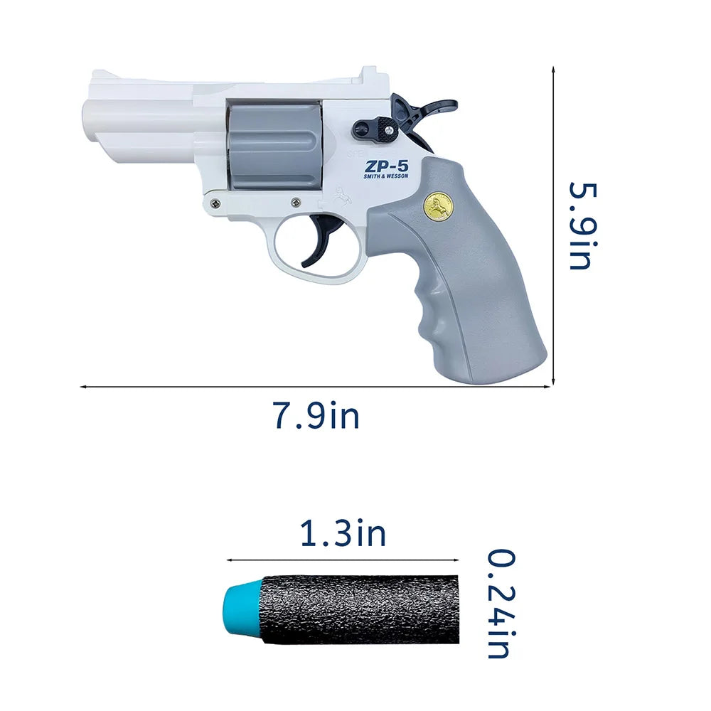 Toy Gun | Revolver Style | Plastic ABS Safe Toy | Unisex 6-12 Years