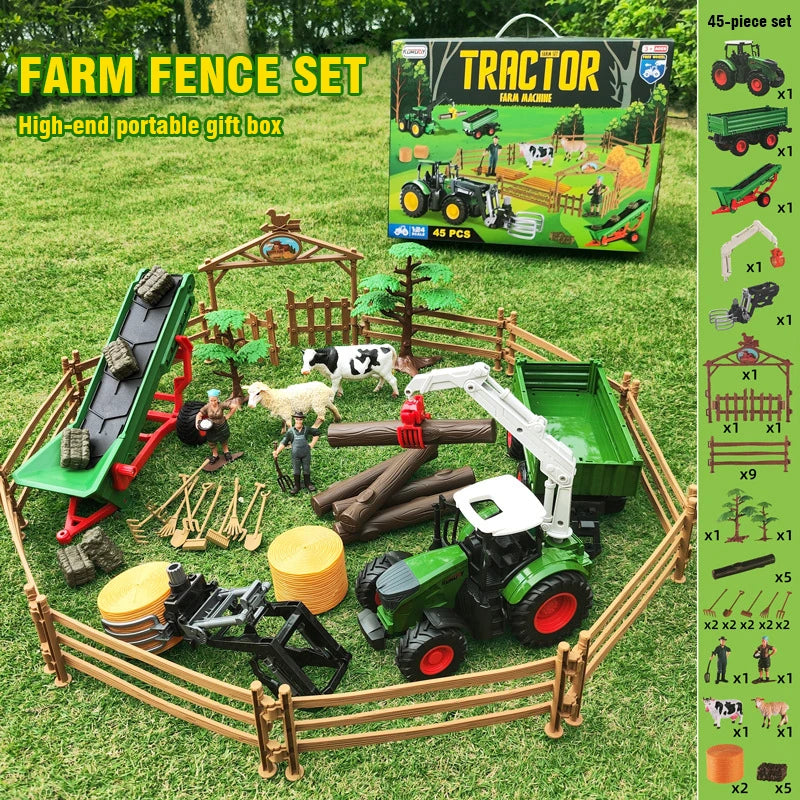 1:24 RC Car Sliding Farmer Farm Tractor Truck Kids Toys Simulation