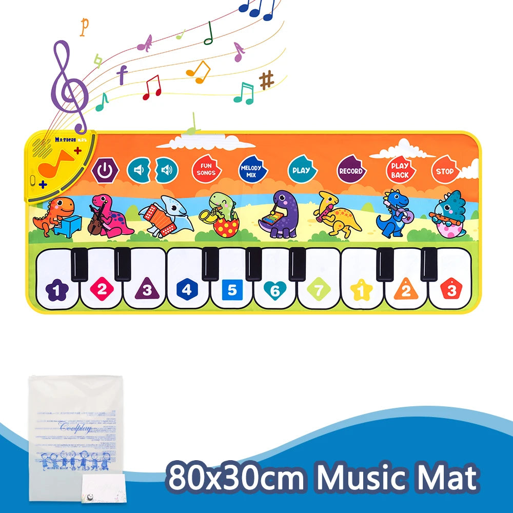 Kids Piano Mat Educational Toy With Animal Sounds