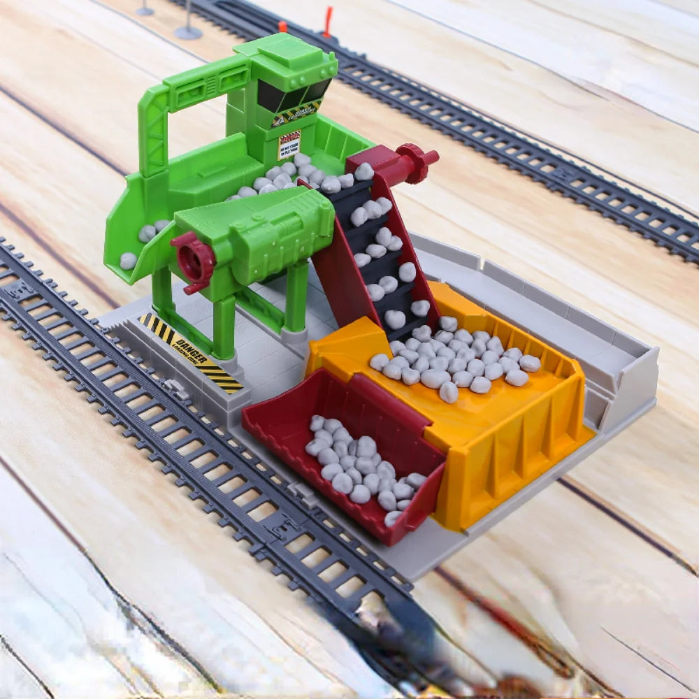 High Speed Train Set With Engineering Rails And Accessories