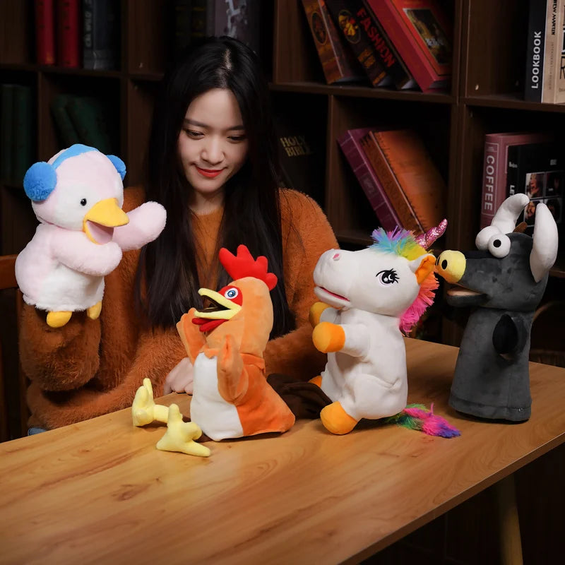 Plush Hand Puppet | Soft 30cm Shape | Storytelling Focus | Animal Variety Pack
