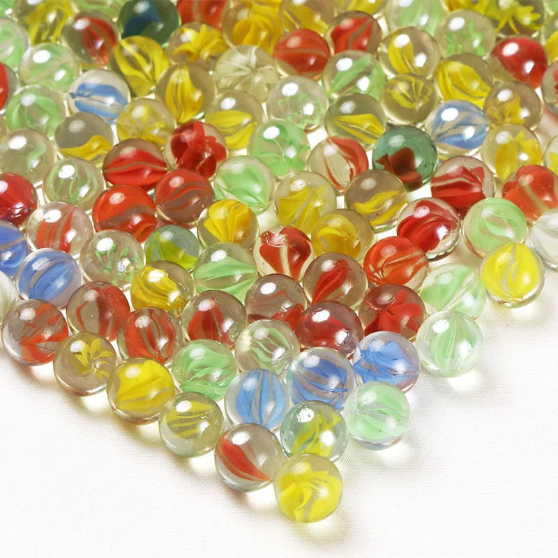 Colorful Glass Marbles Set in Large 25MM and 14MM Sizes - ToylandEU