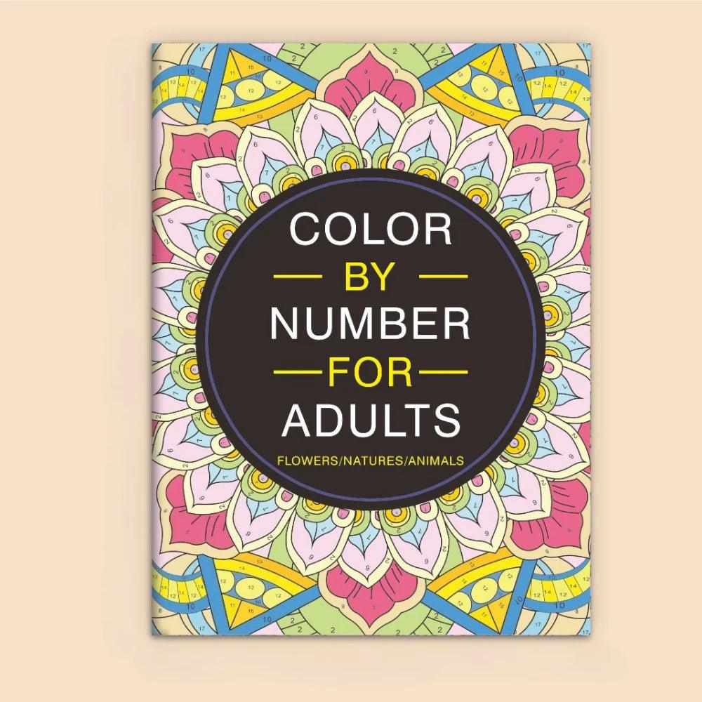 Adult Color By Number | Flower Patterns | Toylandeu™