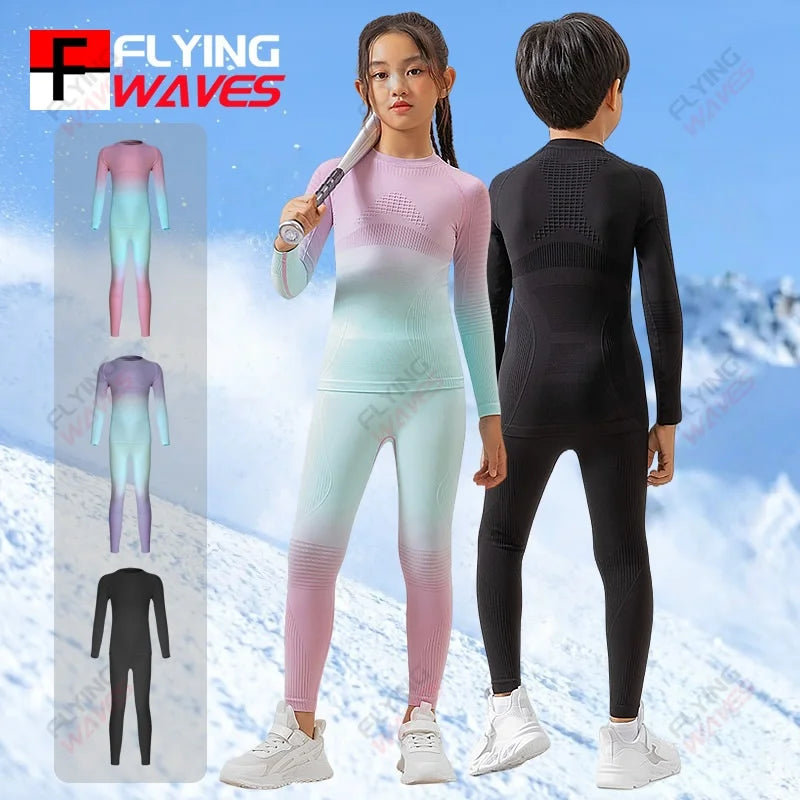 Kids Thermal Base Layer Set | Quick Drying | Sweat Wicking | S M L Sizes
