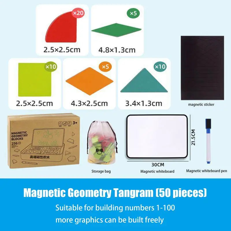 Colorful Magnetic Tangram Puzzle - Fun Geometric Learning Game