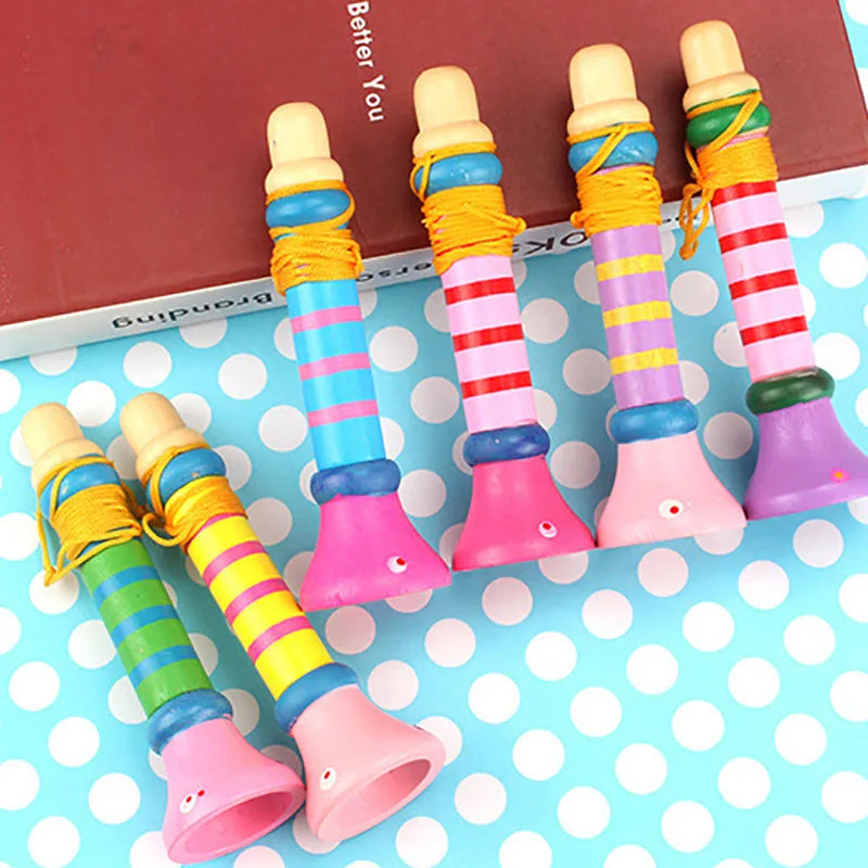 Hot Baby Wooden Small Horn Whistle Musical Instrument Toys Kids - ToylandEU
