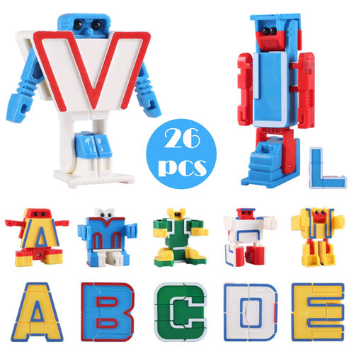 Besegad Kids Assembled 26 Letter A-Z Alphabet Deformation Robot - Educational Transforming Toy ToylandEU.com Toyland EU