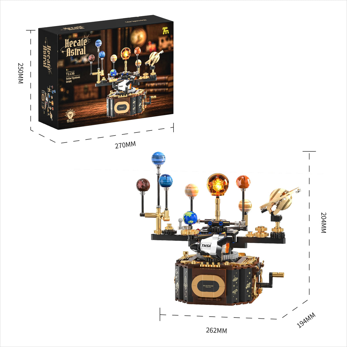 Solar System Building Blocks | Illuminated Orrery | Compatible Bricks | 14+