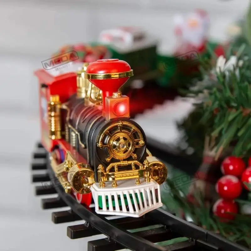 Battery Operated Train With Sound And Light For Christmas Tree