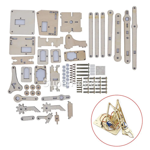 DIY 4-Degree-of-Freedom Acrylic Robot Arm Kit ToylandEU.com Toyland EU