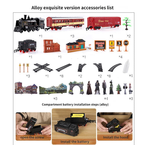 Dynamic Electric Toy Steam Train Track Set with Various Track Sizes and Materials ToylandEU.com Toyland EU