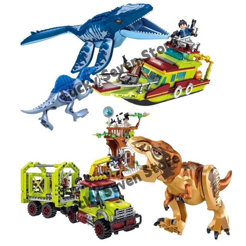 Educational Deep Sea Escape Building Blocks Triceratops Rescue Toy - ToylandEU