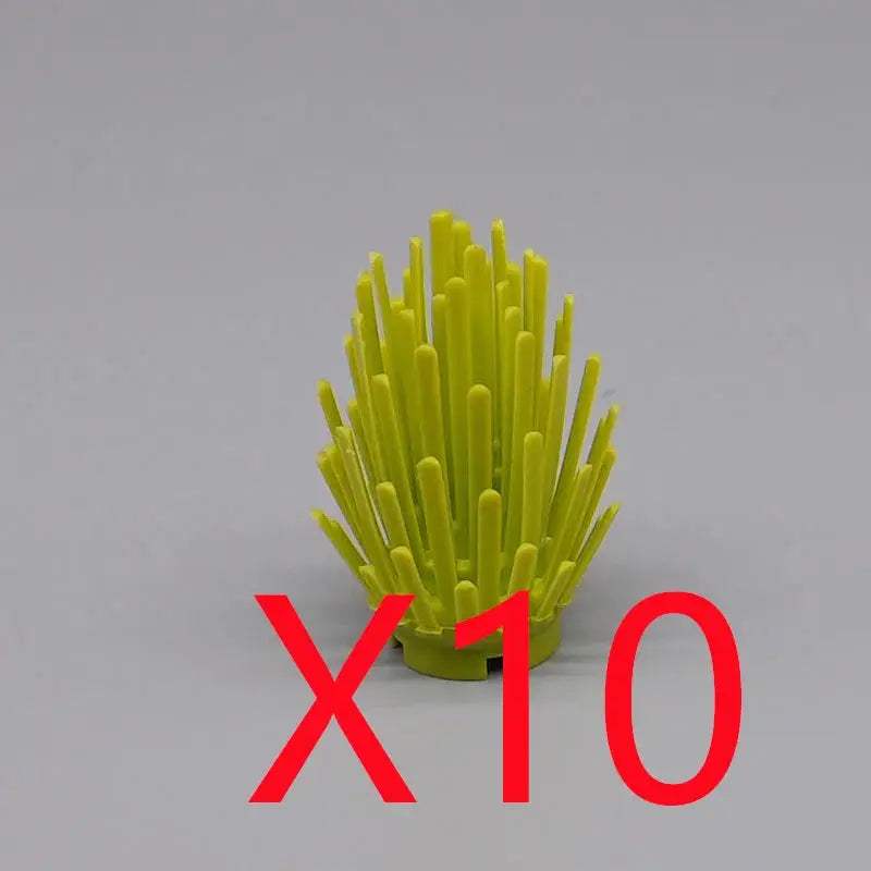 MOC City Plant Building Blocks Accessories Flower Leaves Prickly Shrubs Pine Green Grass Clover Orange Tree Mini DIY Toys F026 - ToylandEU