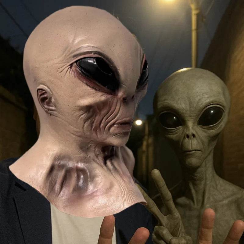 Latex Mask Realistic Alien Face Halloween Costume For Adults - ToylandEU