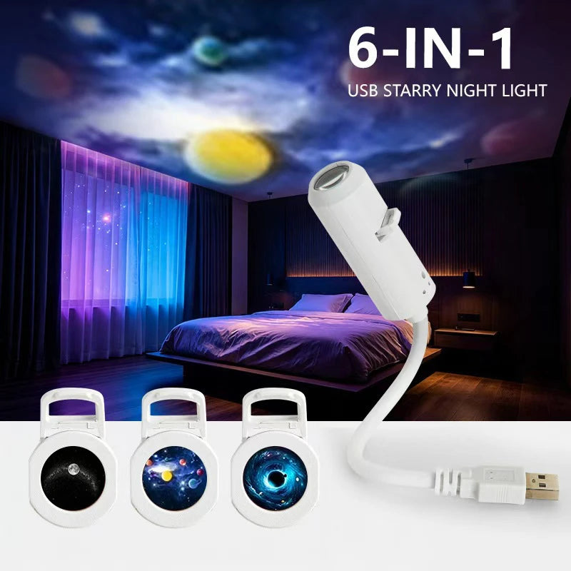 Galaxy Night Light | USB Powered | Heart Shape | Wall Projection