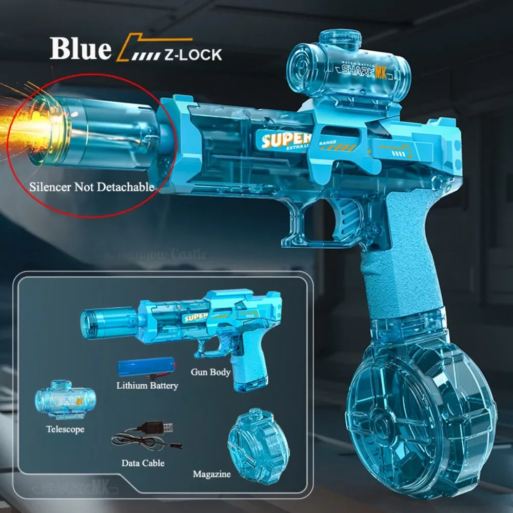 Electric Water Gun | LED Light Recoil | Long Range Blaster