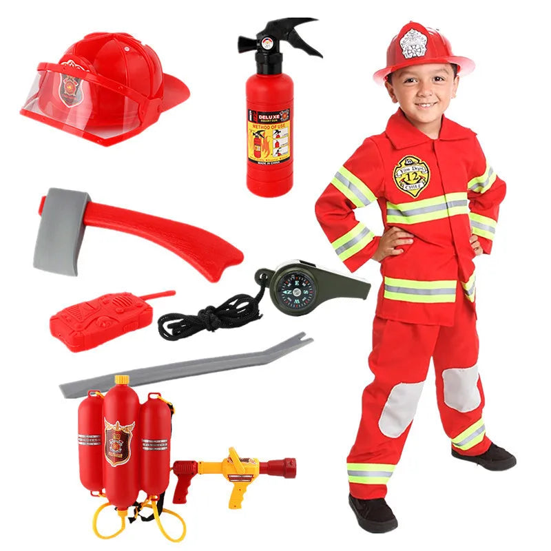 Kids' Firefighter Costume Set: Heroic Costume for Imaginative Play