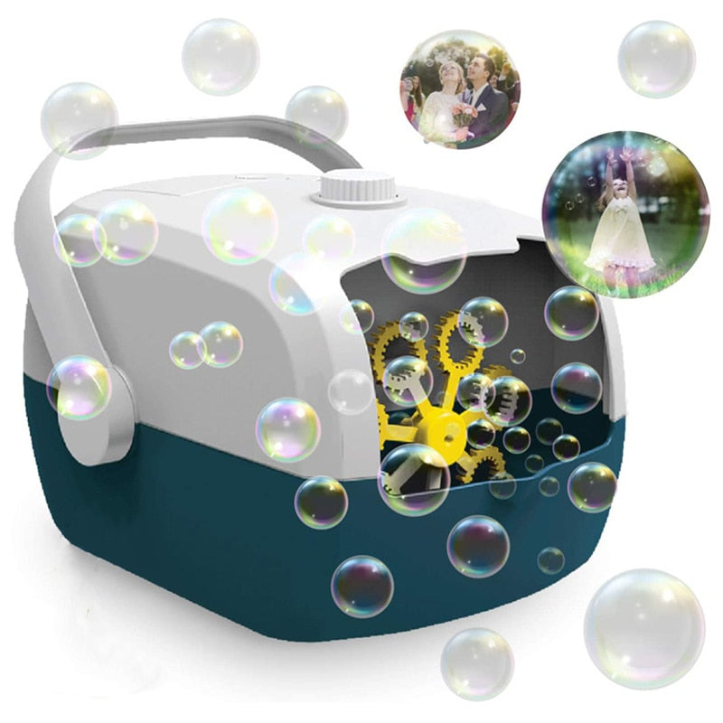 Portable Two-Speed Electric Bubble Machine for Kids Outdoor Fun - ToylandEU