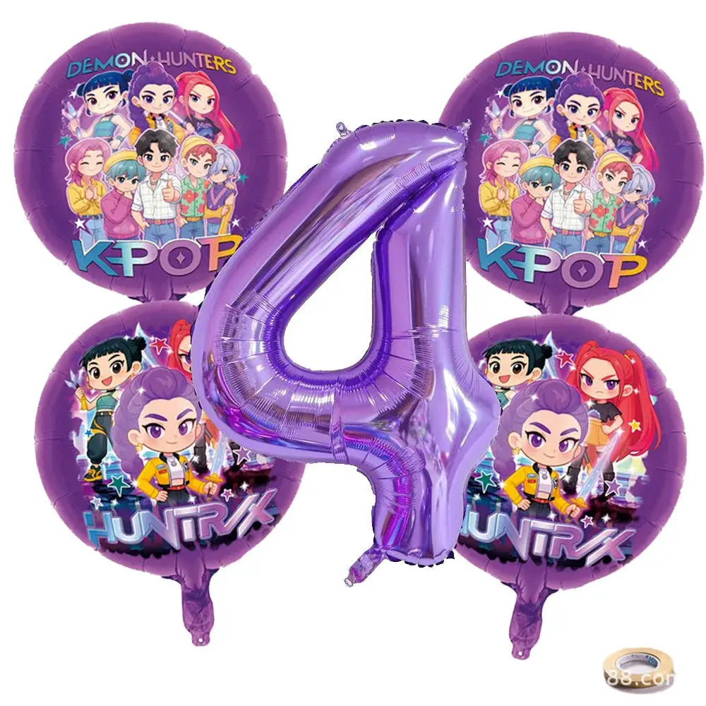 2026 HOT Party Supplies Atmosphere Decoration Purple Laser KPOP Mylar Balloons Party Decoration Foil Balloons - ToylandEU