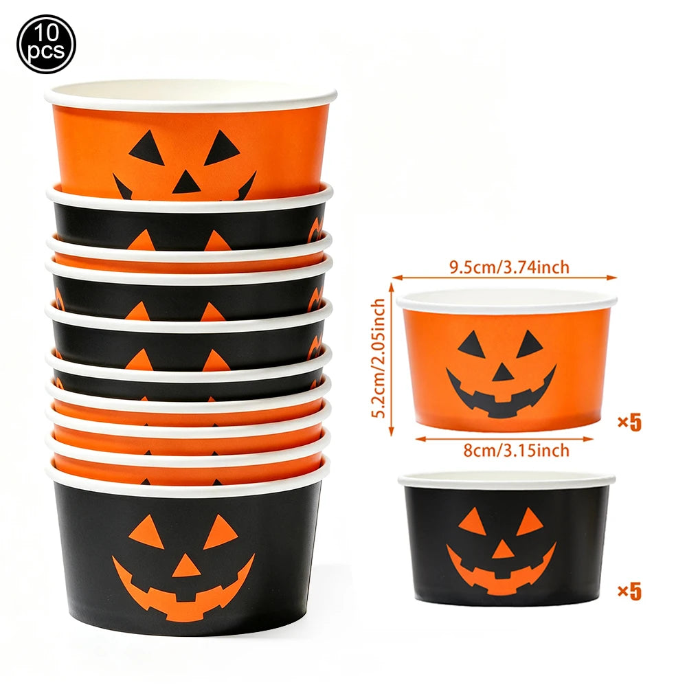 Halloween Party Tableware | Paper Disposable | Plates Cups | Birthday Decor