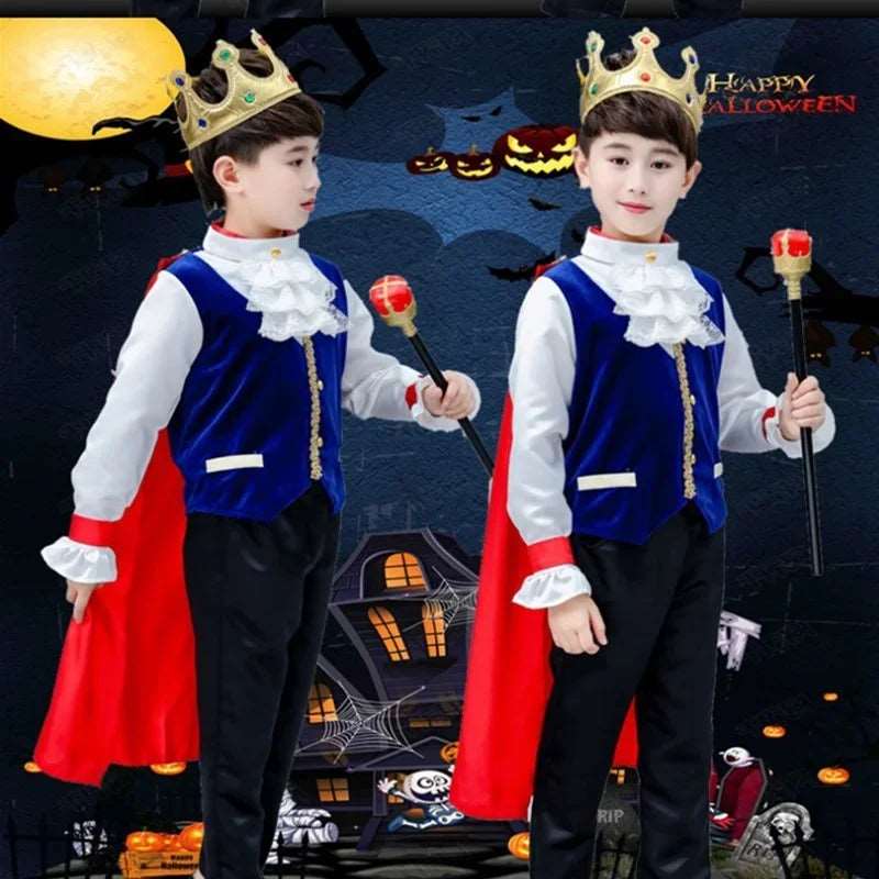 Children's Charming Prince Costume for Halloween Fantasy Dress-Up Royal Attire