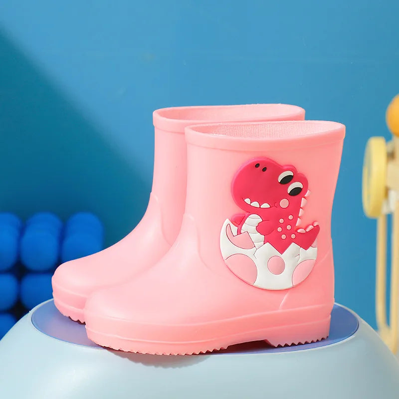 Children's Rain Boots | Anti-Slip | Dinosaur Cartoon Style | Unisex Youth