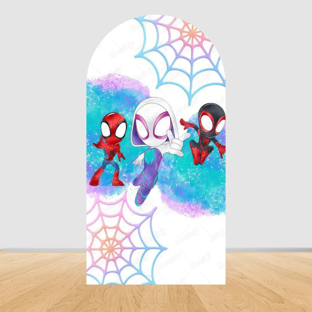 Arch Backdrop | Spider-Man Theme | Polyester | Customized