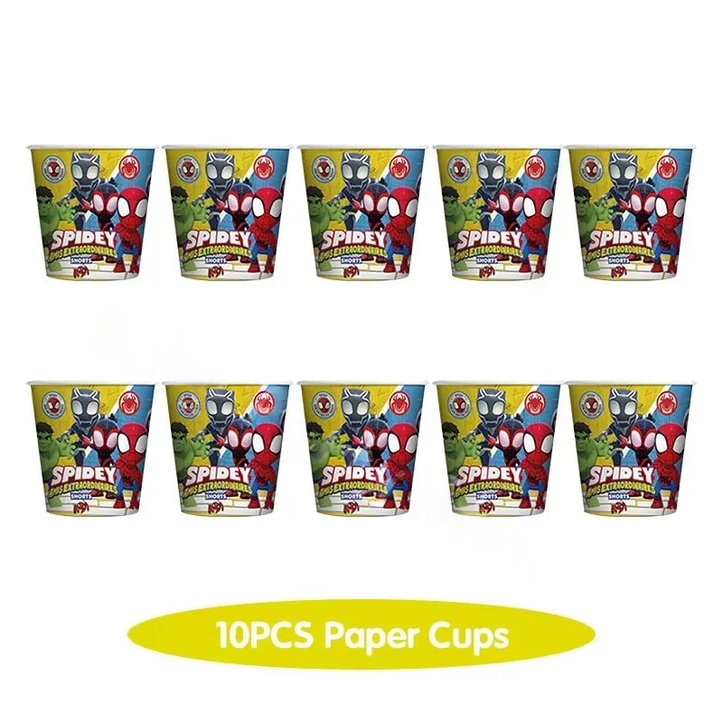 Spider Hero Tableware Kit | Birthday Party Supplies | Plates Cups Tablecloth