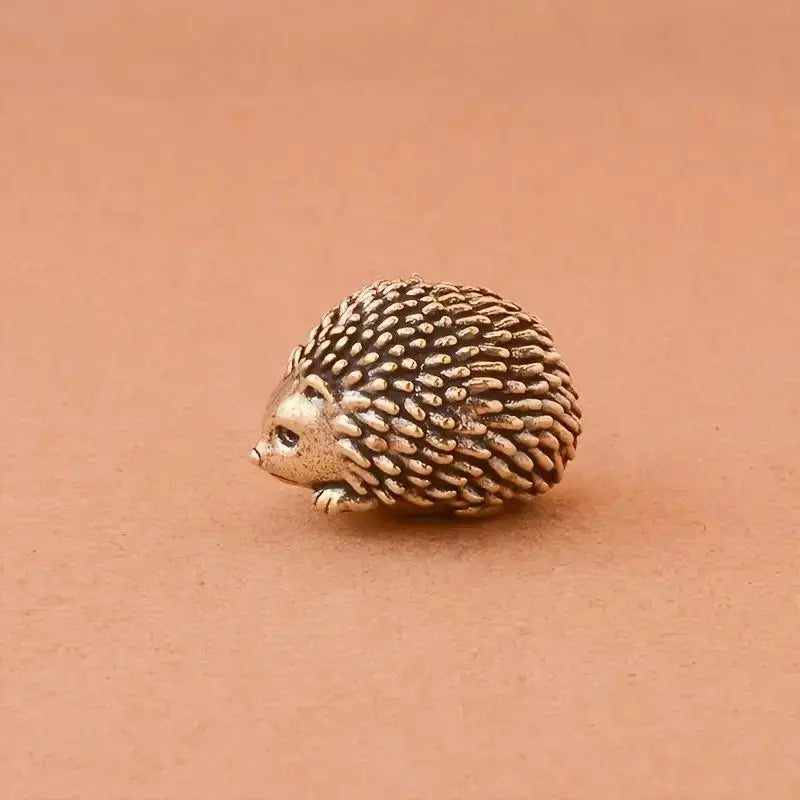 Vintage Brass Hedgehog Figurine | Artisan Crafted | Indoor Outdoors Decor