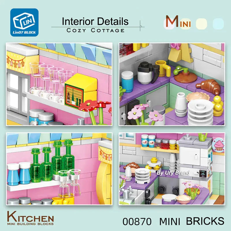 Friends Mini Bricks Girls Bedroom Morden Princess Set Playground House - ToylandEU