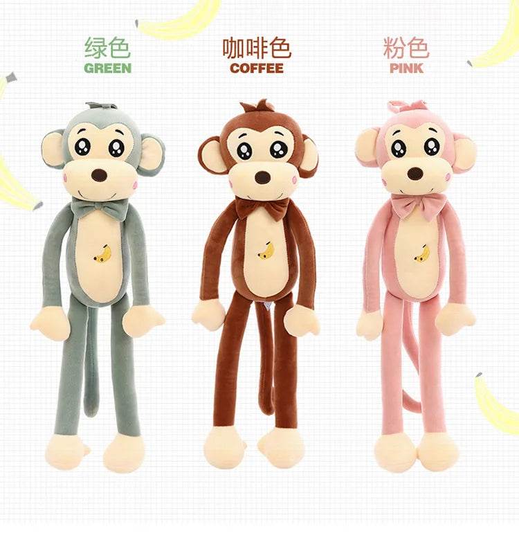 Creative Cute Cartoon Plush Monkey Doll with Long Arms and Legs Baby Sleeping Pillow Gift - ToylandEU