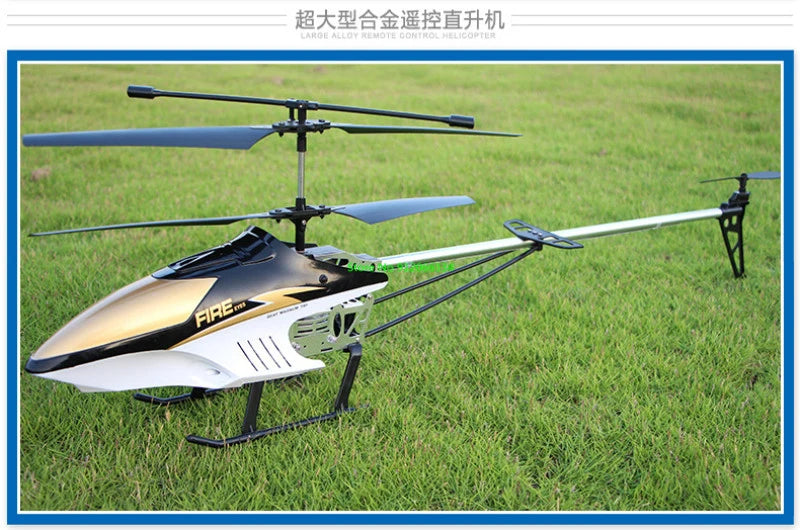 RC 150M Remote Control Large Alloy Electric Helicopter Drone Toy with LED Lights and Anti-Fall Design