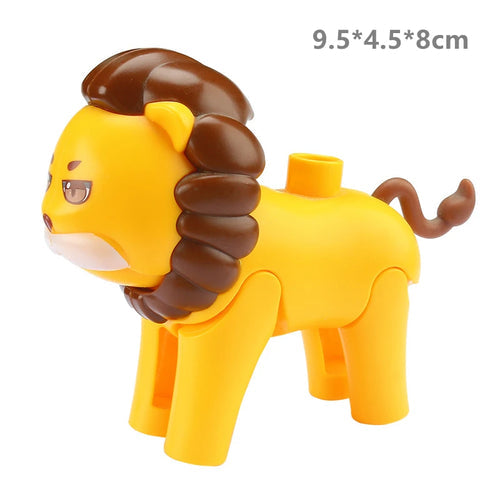 Wild Animal-themed Big Building Blocks Set with Lion and Flamingo Figures ToylandEU.com Toyland EU