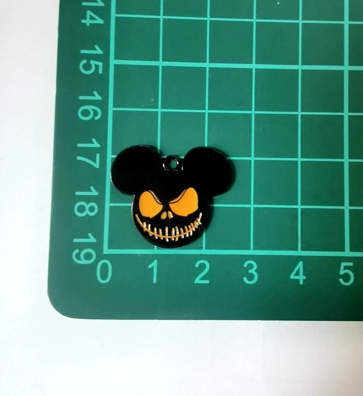Halloween Pendant Charms | Metal | Keychain DIY | 10 Pieces