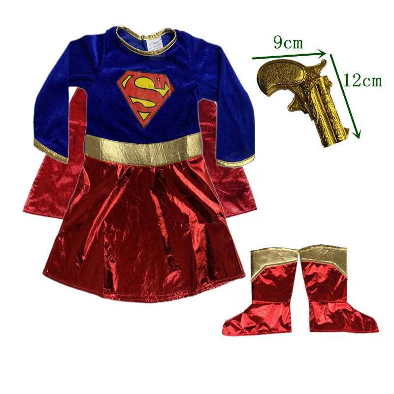 Supergirl Kids' Costume Set - Perfect for Parties, Halloween, and Fun!