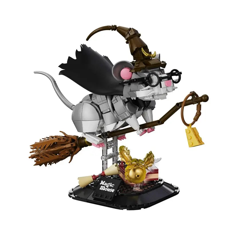 Wizard Mouse Building Blocks Magic Animals Cute Ornament MOC Creative Bricks DIY Toys for Kids Children Adult Festival Gifts - ToylandEU