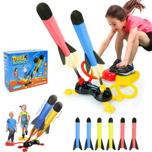 Kid Air Rocket Foot Launcher Toy - Educational Outdoor Game for Children