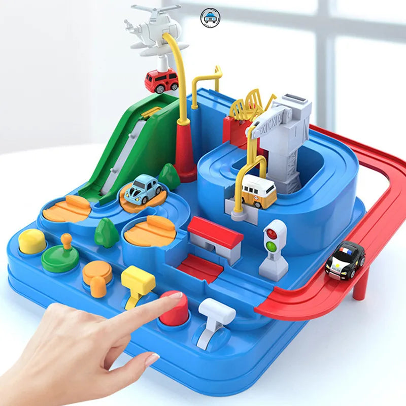 Children's Montessori Adventure Track Car Toy for Kids